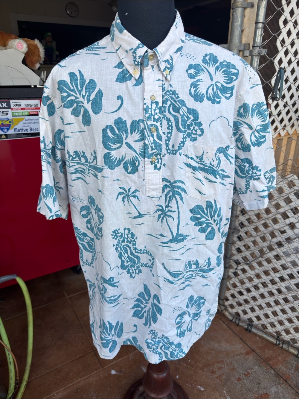 PreOwned Reyn Spooner Hawaiian Print Pullover  Multicolored Men's 2XL
